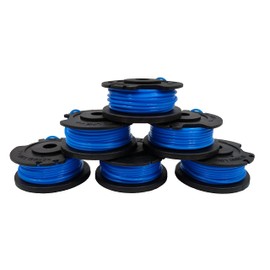 Hsthe Sea 6 Pack Strimmer Spool for Greenworks Lawn Trimmer Line Replacement Part, Diameter 1.65mm(0.065"), Apply to 24V 40V Greenworks Series Cordless Trimmers