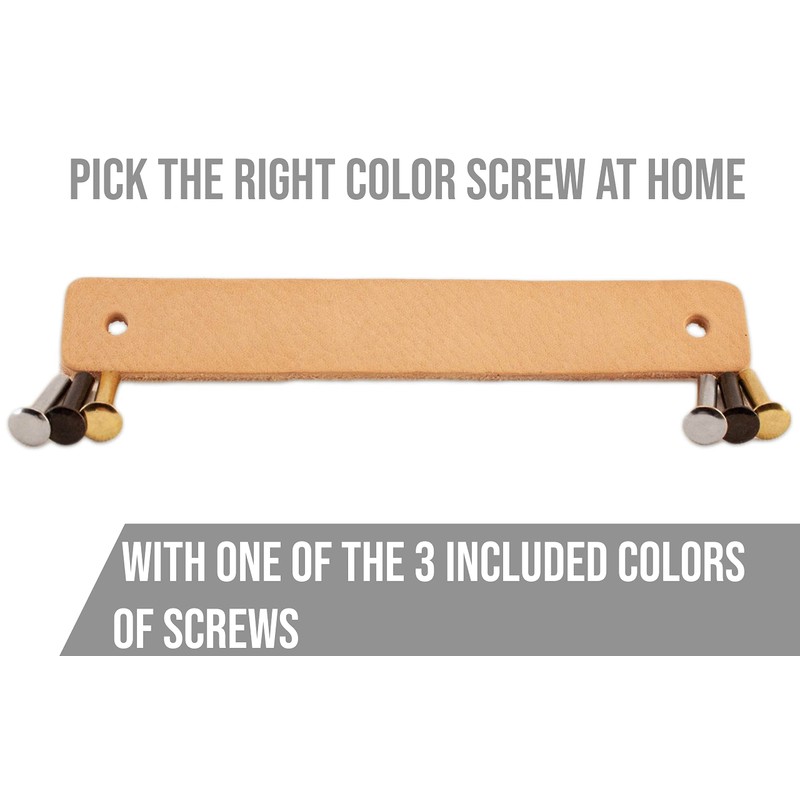 Brute Strength - Leather Handles for Furniture - Taupe -