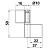 Gedotec Hinges for Welding, Pack of 2, Weld-On Tape for