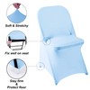 Ascoza 6 Pack Blue Mist Spandex Folding Chair Covers in