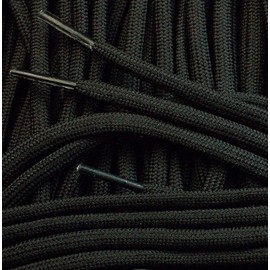 TZ Laces Laces Cord/Round 5mm Strong Shoe Boot Hiking Laces (120cm, Black)