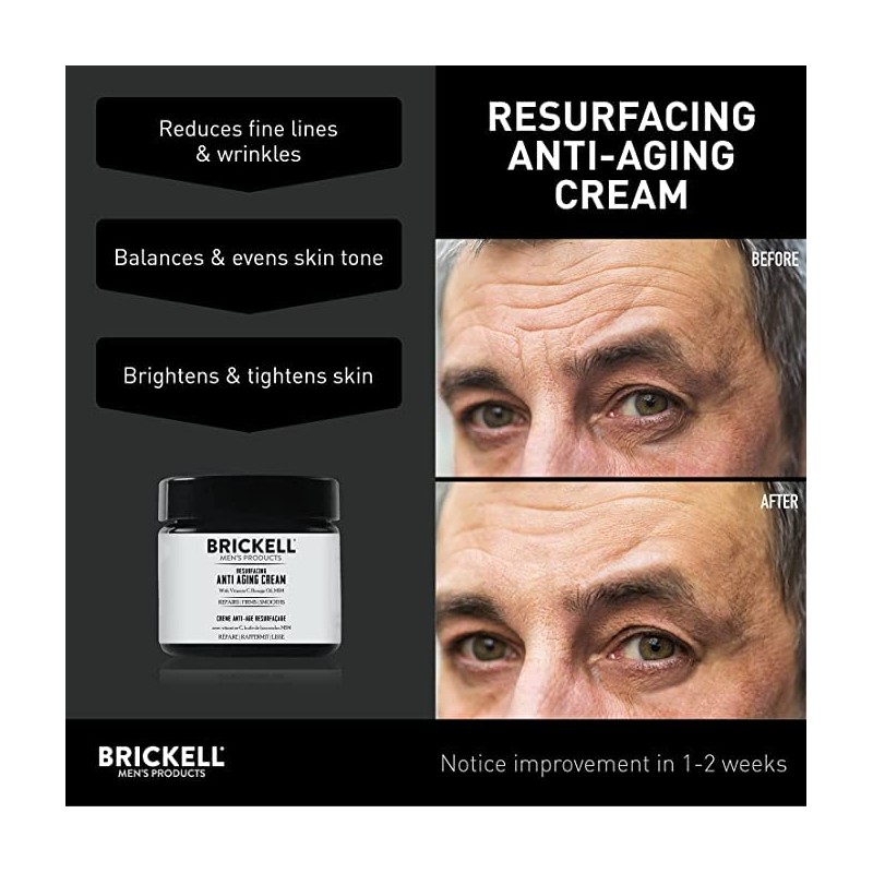 Brickell Men Products Crema Antienvejecimiento Hombre Natural Orgánica Aroma Vitamina