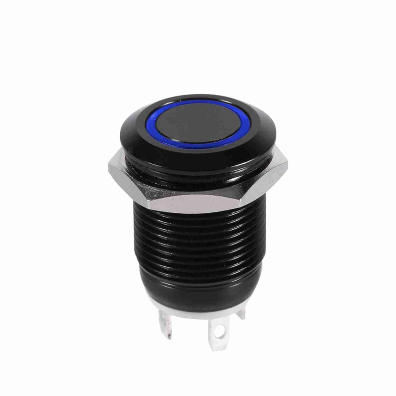 EVGATSAUTO LED Push Button,Car 12mm LED Light Momentary Push Button