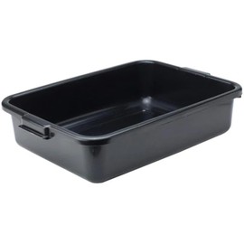 Winco Bus Box Dish Tub for Restaurants, 5", Black