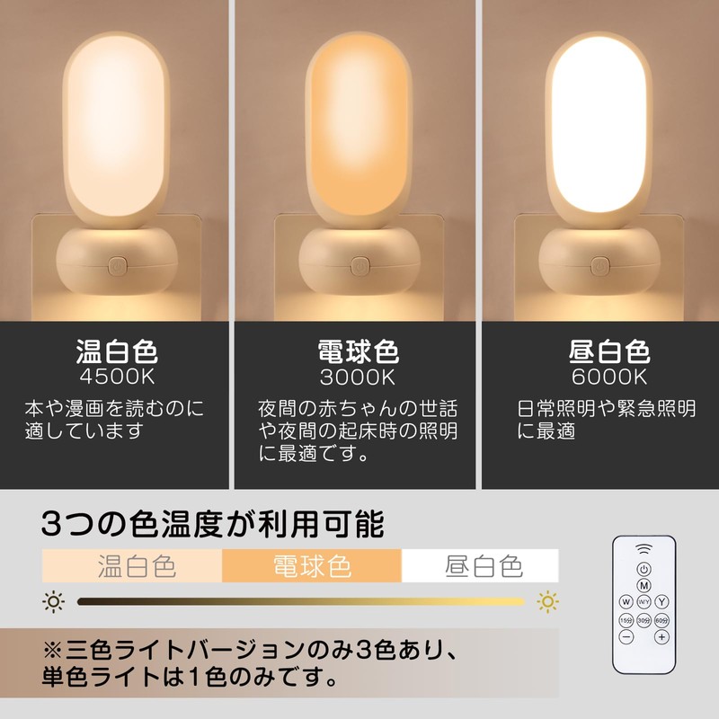KAKOKA Led Bedside Night Light for Nursing, Constant Night Light,