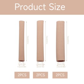 6 Stück Zehenschutz Silikon,3 Größen Schneidbar Zehen Kissen Tube,Schneidbar Silikon Zehenschutz Toe Cushion,Soft Toe Cushion Tube,Druckschutz für Kissen Mais,Blasen,Schwielen,Zehen und Finger.