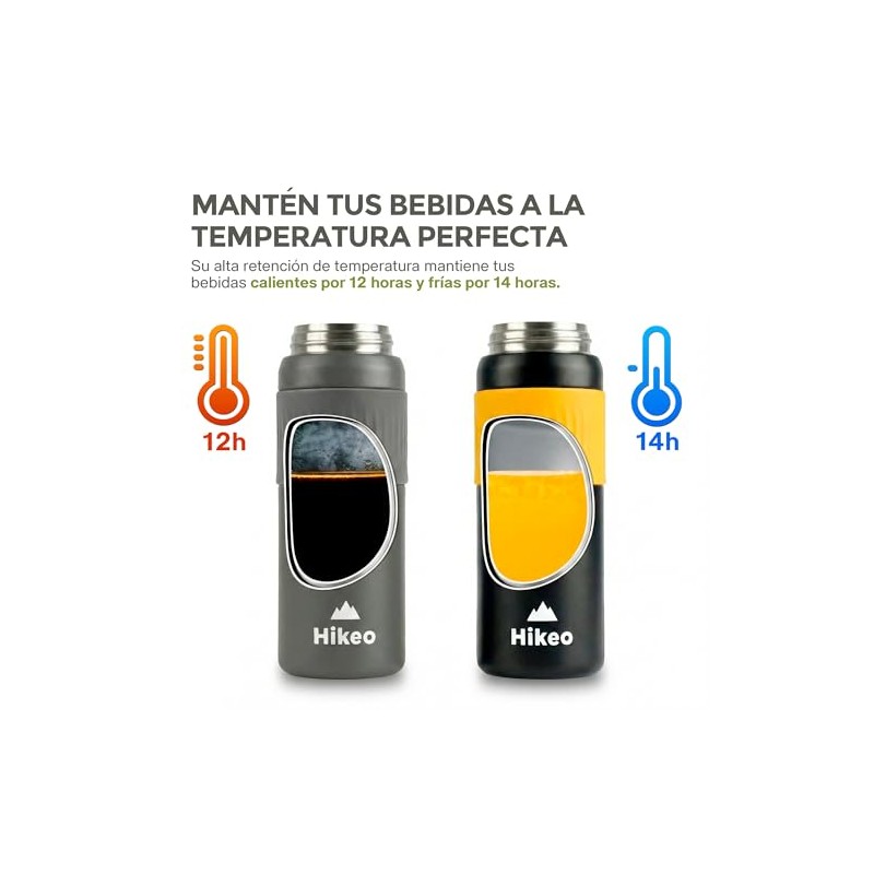 Hikeo Termos para Agua Café y Té 2 Pzas 580
