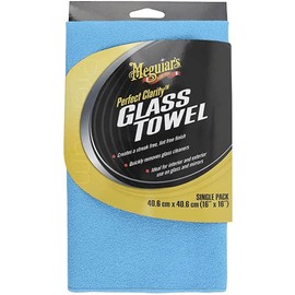 Meguiar's Perfect Clarity Glass Towels, Keep Windows Sparkling Using Premium Reusable Glass Cleaning Towels with a Superior Streak Free and Lint Free Finish, 3 Pack