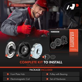 A-Premium Air Conditioner AC Compressor Clutch Kit Compatible with Nissan Frontier 2005-2017 2.5L & Suzuki Equator 2009 2.5L, Equator 2010-2012 2.5L 4.0L