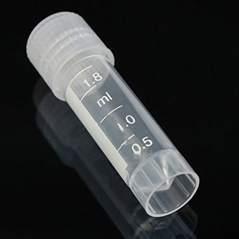 CynKen 20pcs 2ml Graduated Plastic Cryovial Cryogenic Vial Tube Self