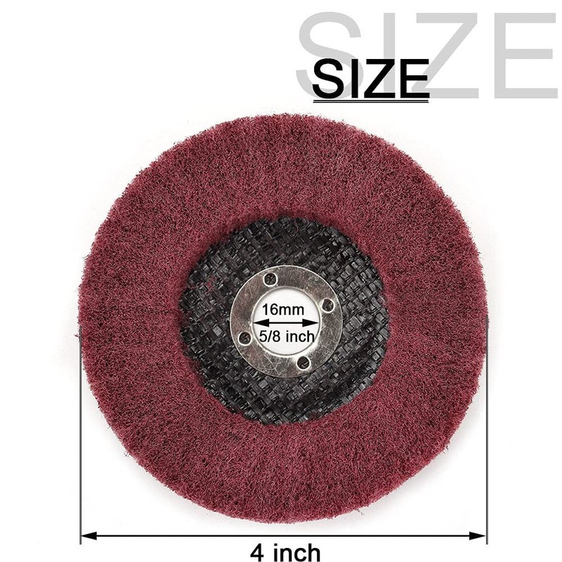 NUODUN 10Pcs 180/320 Grit Nylon Fiber Flap Disc Metal Polishing