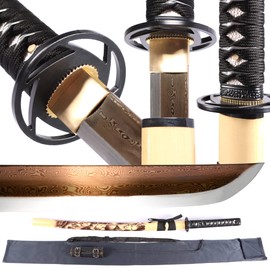 Katana Sword Real Damascus Sword Handmade Samurai Sword Swords for Full Tang