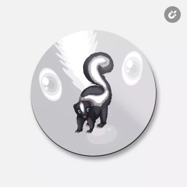 Unbranded Skunk Animal | 4'' X 4'' Round Decorative Magnet