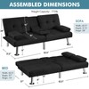 Yaheetech Convertible Sofa Bed Adjustable Fabric Couch Sleeper Modern Recliner