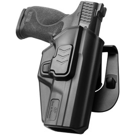 S&W SD9 VE & SD40 VE Holster, OWB Holster Fit: S&W SD9 VE & SD40 VE Pistol, Level II Retention, Outside Waistband Carry Paddle Holster, 360-Degree Adj,Right Hand,Fit 1.5 1.75 2.0'' Belt