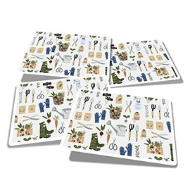 Vinyl Rectangle Stickers (Set of 4) 10cm - Gardening Lover Mum Dad Grandad Grandma for Laptops, Tablets, Luggage, Scrap Booking, Fridges #170583