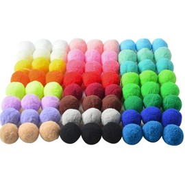 100Pcs Fluffy Assorted Pom Poms Balls for DIY Creative Crafts Decorations (3cm-Multicolor)