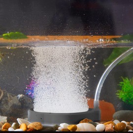 Rise Torrent 3 Inch Nano Air Stone with Case - Silent High Oxygen Bubbler for Aquariums, Fish Tanks & Hydroponic Systems, Small Bubble Diffuser Accessories (Black)