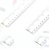 2 Pack Plastic Ruler 12 Inch and 6 inch Clear