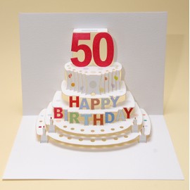 Forever Cards Pop Up Birthday Card 50th Birthday