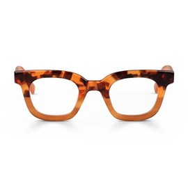 eyebobs Signal Fire | Premium Reading Glasses for Men and Women | Square Frame for Average Faces | Tortoise, 3.00