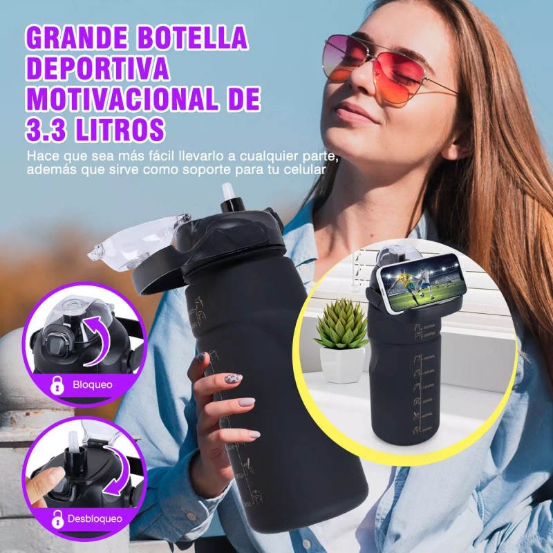 Trixter Botella De Agua Deportiva Alta Calidad 3pzs Pareja Familia