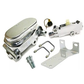 CNCDPT Chrome Aluminum 1" Bore Flat Top Master & Bottom Mount Prop Valve Disc Disc Kit