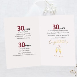 Mcduldul 30th Anniversary Card Gifts for Women Men | Funny 30 Years Aday Gifts for Couple Husband Wife | Celebration Thirty Wedding Anniversary Decorations