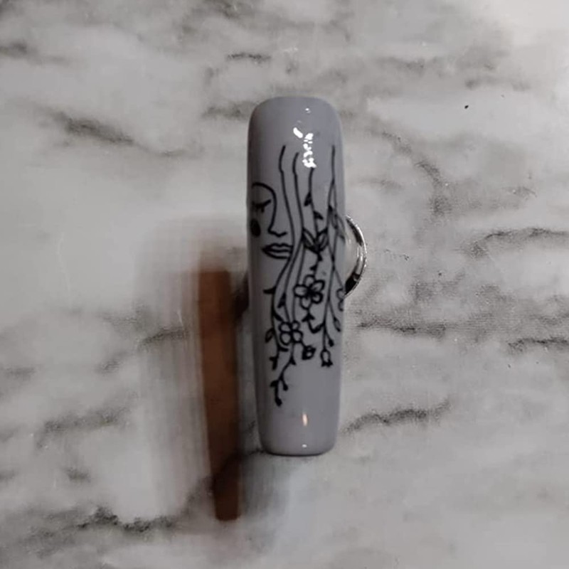 2 Large Size Stencil Plate Abstract Face Galaxy Nail Stamp