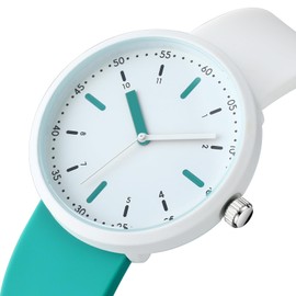 LAIMAI Women's Two-Tone Wrist Watch Quartz Movement Ladies Watches with Silicone Strap Daily Waterproof（0064 WE GN）