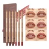 Juego De 6 Delineadores De Labios Nude Lápiz Mate Impermeab