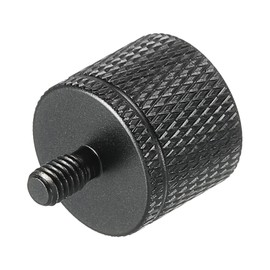 sourcing map Microphone Stand Adapter 1/4 Female to M4 Male Camera Screw Black