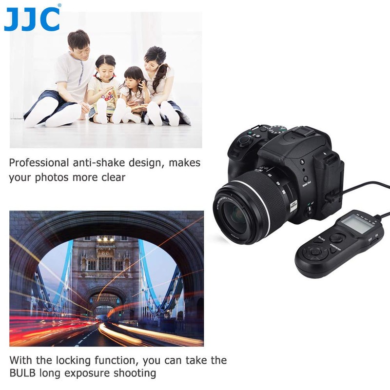 JJC Multi-function Timer Remote Control with Tripod Holder Clamp for