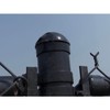 3-1/2" Black Powder Coated Pressed Steel Chain Link Post Cap
