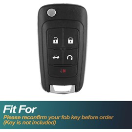 Key Fob Cover Compatible with Chevy Equinox Camaro Cruze Malibu Sonic Volt Spark Impala Buick Encore Allure TPU Remote Keyless Key Fob Case Protection Shell Accessories, Blue Gray