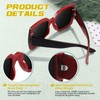 GQUEEN Oversized Sunglasses Women's Retro Vintage Square UV400, 1.1 black-red