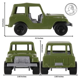 TimMee Battle Transport Willys M38A1 & Pickup Truck - OD Green Playset USA Made