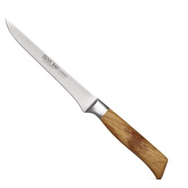 Burgvogel Solingen Oliva Line 6970.926.15.0 Flexible Boning 15 cm Forged Olive Wood Rustproof Bright Sharp Brown Beige