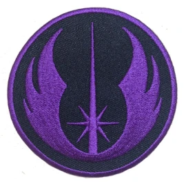 Jedi Order Embroidered Patch (Hook Fastener-Purpl