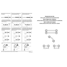 Delta Faucet DF705PC Wall Mounted 9" Curved Bathroom Safety Assist Bar in Polished Chrome