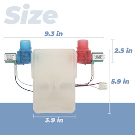 ANTOBLE W11101906 W11210463 Washer Water Inlet Valve Compatible with Whirlpool Maytag Amana Crosley Inglis Roper, Washing Machine Inlet Valve Assembly Replacement Part W11038696 W10701461