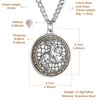 HZMAN Knights Templar Necklace for Men Stainless Steel Medieval Red