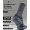 SITOISBE Cushioned Compression Unisex Mid-crew Socks 4-Pack, Large, Gray