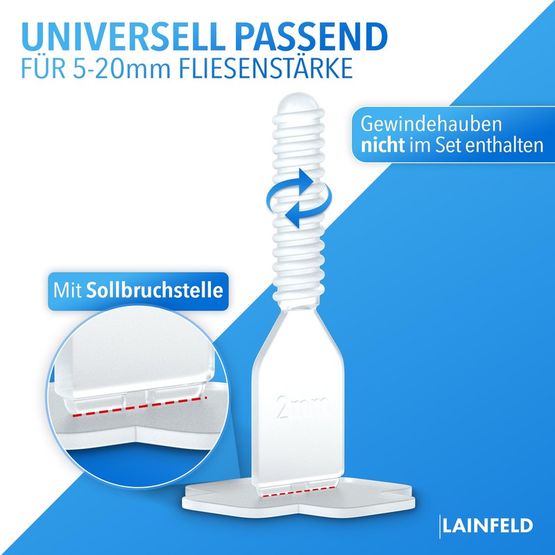 LAINFELD Tile Levelling System | 2 mm Joint Width |