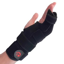 Pinky Finger Splint Boxer Fracture Brace | Ulnar Gutter Splint Hand Brace | Ring & Little Finger Splints | Broken Metacarpal Support Cast | Dupuytren's Contracture (Black, Medium, Left Hand)