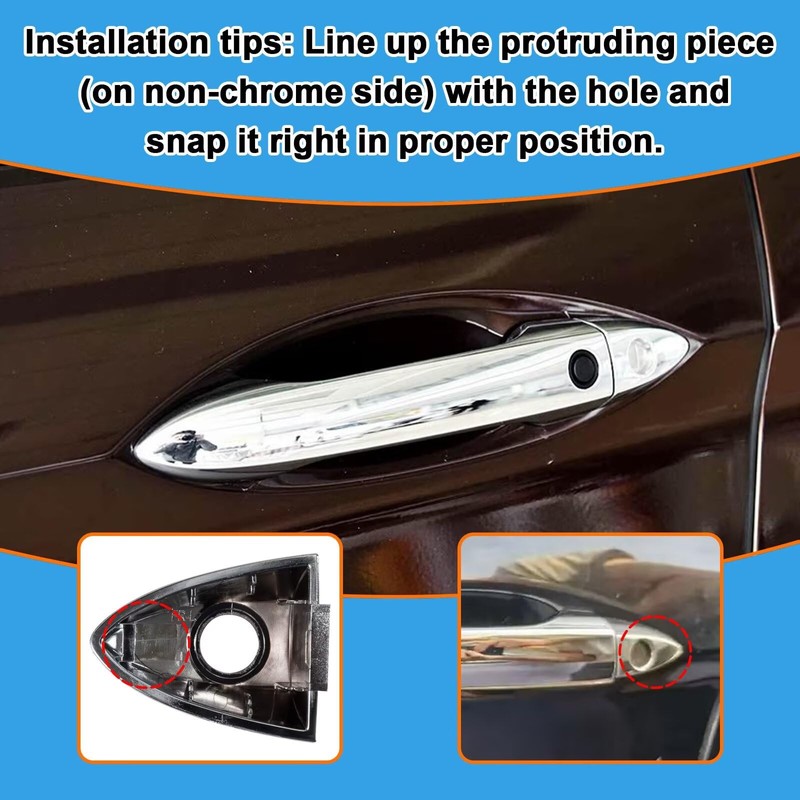 CZShiYue Car Front Left Exterior Door Handle Lock Cover Fit