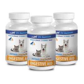 Dog Digestive Support - PET Digestive AID - for Dogs and Cats - PET PROBIOTIC - Chews - lactobacillus acidophilus Dogs - 3 Bottle (180 Treats)
