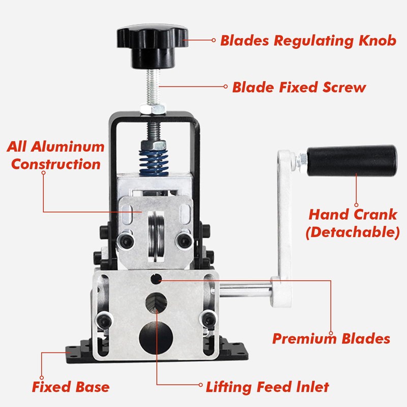 Manual Wire Stripper Machine, 2 in 1 Wire Stripper for