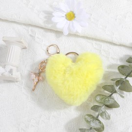 MUCOOS Niedlicher Ballett-Schlüsselanhänger, Stilvolles Tänzer Design, Geburtstagsgeschenk Für Frau, Dankeschön Geschenk Für Mama, Schlüsselanhänger Mit Liebes Pompoms, Geschenk Für Freunde Oder Paar