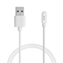 kwmobile USB Kabel Charger kompatibel mit Blackview R3 / R3 Pro Ladekabel - Smart Watch Ersatzkabel - Fitnesstracker Aufladekabel in Weiß